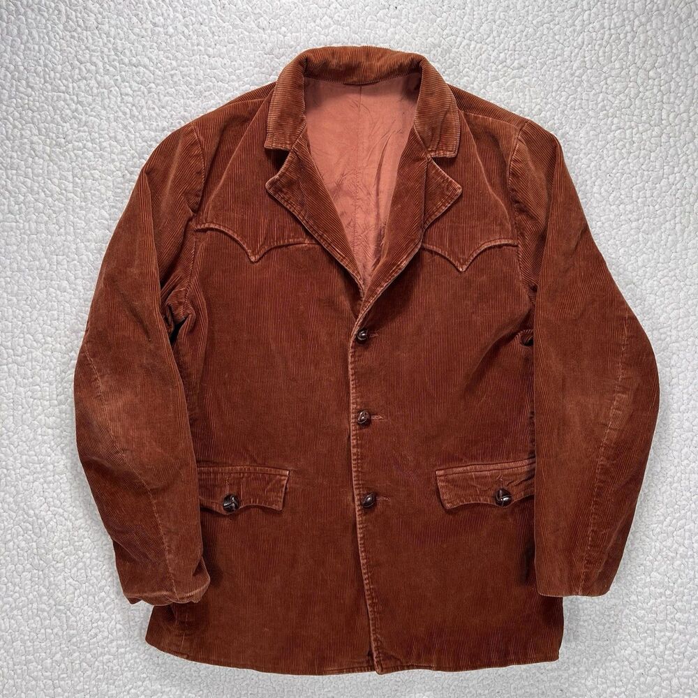 VTG Pioneer Wear‎ Corduroy Jacket Men's 40 Western Ranch Cowboy Heritage USA